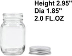 U Pack 2oz Mason Jar with Silver Lid - Image 3