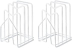 SUNFICON 2 Pack White Cutting Board Holder Rack Pot Pan Lids Holder Chopping by SUNFICON