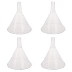 DEDC 4 Pack Clear Plastic Filter Funnel, Small Oil Funnels by DEDC