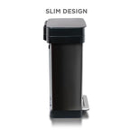 Clorox 13 Gallon Trash Can - 50L Kitchen Trash Can - Rectangular Black - Image 2