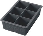 Tovolo Large 2” King Cube Ice Tray Charcoal Gray Ice Cube Trays by Tovolo