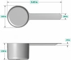 55 mL Long Handle Plastic Measuring Scoop - Image 2