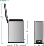 Home Zone Living 8 Gallon Slim Kitchen Trash Can - Image 8