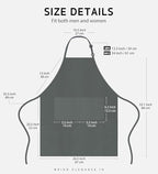 Syntus Apron for Men Women, Adjustable Cooking Kitchen Chef Aprons - Image 2
