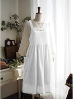 Uaussi Cotton Linen Apron Cross Back Work Apron - Image 6