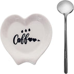 Heart-shaped Coffee Spoon Rest, Mini Coffee Spoon Holder, Small Ceramic Spoon by PFCTRJR
