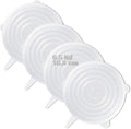 LELE LIFE 4 Pack Same Size Silicone Stretch Lids, Thicker Reusable Sturdy by LELE+LIFE
