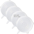 LELE LIFE 4 Pack Same Size Silicone Stretch Lids, Thicker Reusable Sturdy by LELE+LIFE