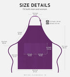 Syntus Apron for Men Women, Adjustable Cooking Kitchen Chef Aprons - Image 2