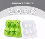 Skull Ice Cube Mold, 6-Cavity Silicone Ice Tray - Image 5