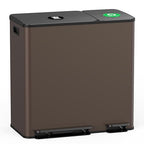 Lovewind Dual Trash and Recycling Bins by LOVEWIND