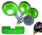 Collapsible Funnel Set of 3 | Silicone Pot Edge Soup Pour Spout | Food Grade by TEN73