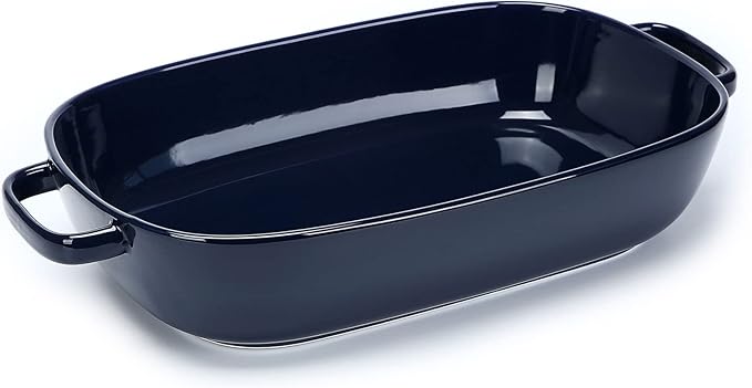 6 Quart Large Rectangular Baking Dish, 16x11 Inches Ceramic Baking Pan by Roeveca