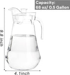 SOUJOY 2 Pack Plastic Pitcher, 68Oz Clear Iced Water Jug - Image 2