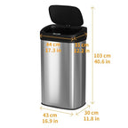 BestOffice 22 Gallons Automatic Sensor Large Kitchen Trash Can - Image 7