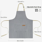 NLUS 2 Pack Kitchen Cooking Aprons, Adjustable Bib Soft Chef Apron - Image 2
