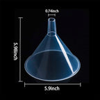 DEDC 4 Pack Clear Plastic Filter Funnel, Small Oil Funnels - Image 4