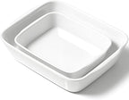 HOMBENE Casserole Dish Set for 2, Ceramic Baking Pan, Ceramic Baking Dish by HOMBENE