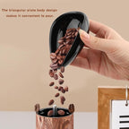 Coffee Bean Dosing Cup, Wood/Ceramic Coffee Dosing Tray Coffees Bean Weighing - Image 3