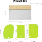 4 PCS Bench Scraper, Scraper Food Tool, Dough Scraper and Pastry Cutter - Image 2