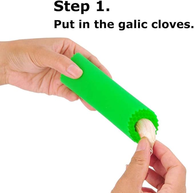 2 Set Silicone Garlic Peeler Easy Roller Tube Useful Garlic Odorfree Kitchen - Image 5