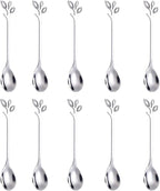 AnSaw Elegant Silver Leaf Coffee Spoons by AnSaw
