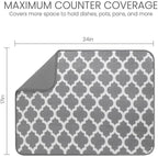 Bellemain XL Dish Mat 24" x 17" Microfiber Dish Drying Mat, Super absorbent - Image 2