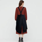 Uaussi Cotton Linen Apron Cross Back Work Apron - Image 5