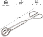 Hiash 9-Inch Heavy Duty Stainless Steel Kitchen Tongs - Image 2
