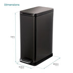 Home Zone Living 12 Gallon Slim Kitchen Trash Can - Image 7