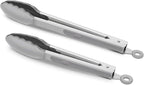 2 Pack Silicone Kitchen Tongs – 9" & 12" Set, Heat Resistant up to 500°F by ALLWIN-HOUSEWARE