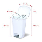 Glad 13 Gallon Trash Can 2 Pack | Plastic Kitchen Waste Bins - Image 3