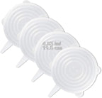 LELE LIFE 4 Pack Same Size Silicone Stretch Lids, Thicker Reusable Sturdy by LELE+LIFE