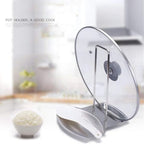 Pot Lid Holder Spoon Rest, Stainless Steel Utensils Pan Pot Cover Lid Rack - Image 6