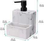 zccz Soap Dispenser with Sponge Holder, Marble Look Liquid Hand and Dish Soap - Image 6