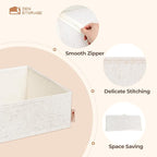Cotton Linen Drawer Organizer for Baby Clothes, Premium Foldable Storage Bins - Image 8