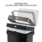 Clorox 13 Gallon Trash Can - 50L Kitchen Trash Can - Rectangular Black - Image 3