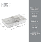 Host Ice Cube Tray with Lid, Makes 15 1.25" Cubes, Durable Silicone Trays - Image 3