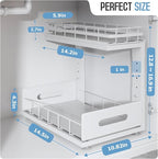 Under Sink Organizer Upgrade To Professional Rails, 2-Tier Dual Pull Out - Image 2
