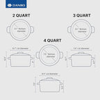Daniks Classic 12-Piece Stainless Steel Cookware Set - Image 4