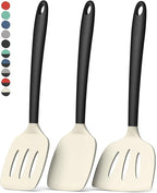 Coukre 3 Pack Silicone Spatula Set, High Heat Resistant, Fish Spatula, Solid & by Coukre