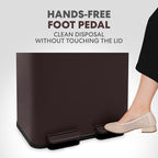 Simpli-Magic 60 Liter / 16 Gallon Rectangular Hands-Free Dual Compartment - Image 3