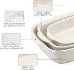 3-Pack Ceramic Baking Dishes Set, Heavy-Duty Oven-Safe Stoneware, Deep - Image 5
