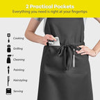 ROTANET Extra Large Apron for Men Adjustable Bib Aprons - Image 4