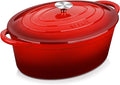 Velaze 7.5 QT Enameled Oval Dutch Oven Pot by Velaze