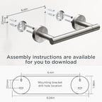 FORIOUS Toilet Paper Holder Wall Mount, SUS304 Stainless Steel Double Post - Image 6
