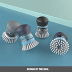 MR.SIGA Soap Dispensing Palm Brush, Kitchen Brush - Image 4