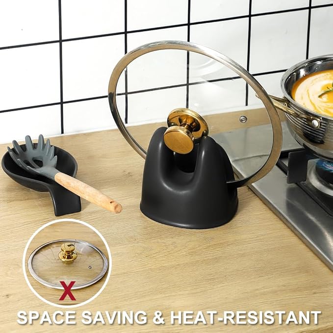 Nihow Pot Lid Holder: Stable Ceramic Pan Lid Holder - Image 5