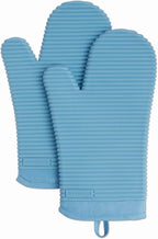 KITCHENAID Ribbed Soft Silicone Oven Mitt 2-Pack Set by KitchenAid