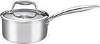 1-Quart Saucepan with Lid, Tri-Ply Stainless Steel Pot with Stay-Cool Handle & by Unknown